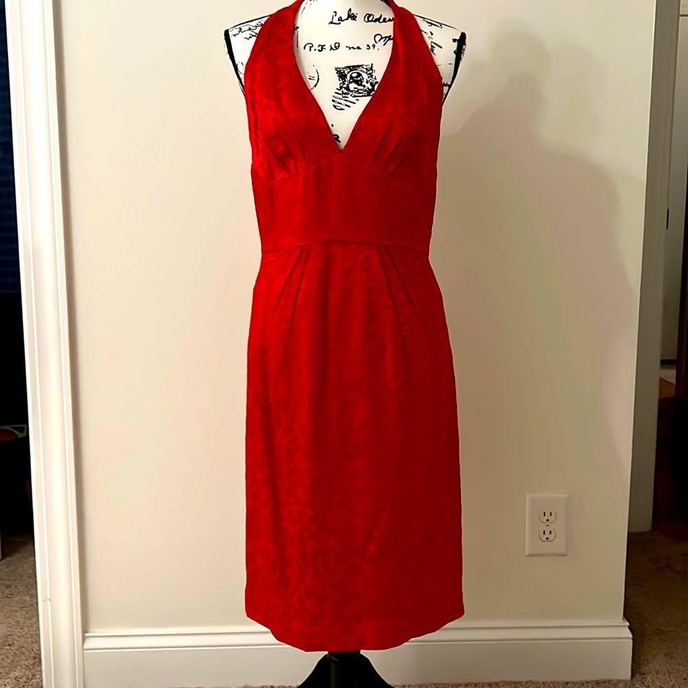 Zac Posen halter dress, 100% silk thread, size 8